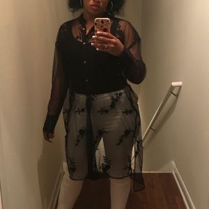 Black sheer top